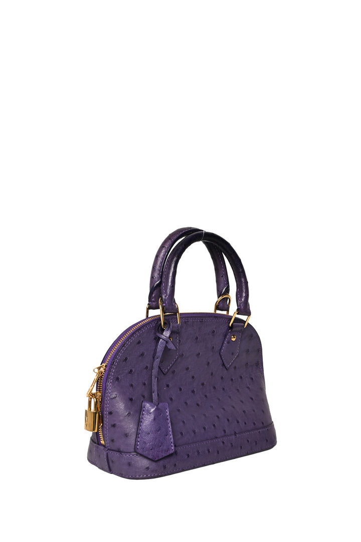 Louis Vuitton 2014 Ostrich Alma BB Shoulder Bag