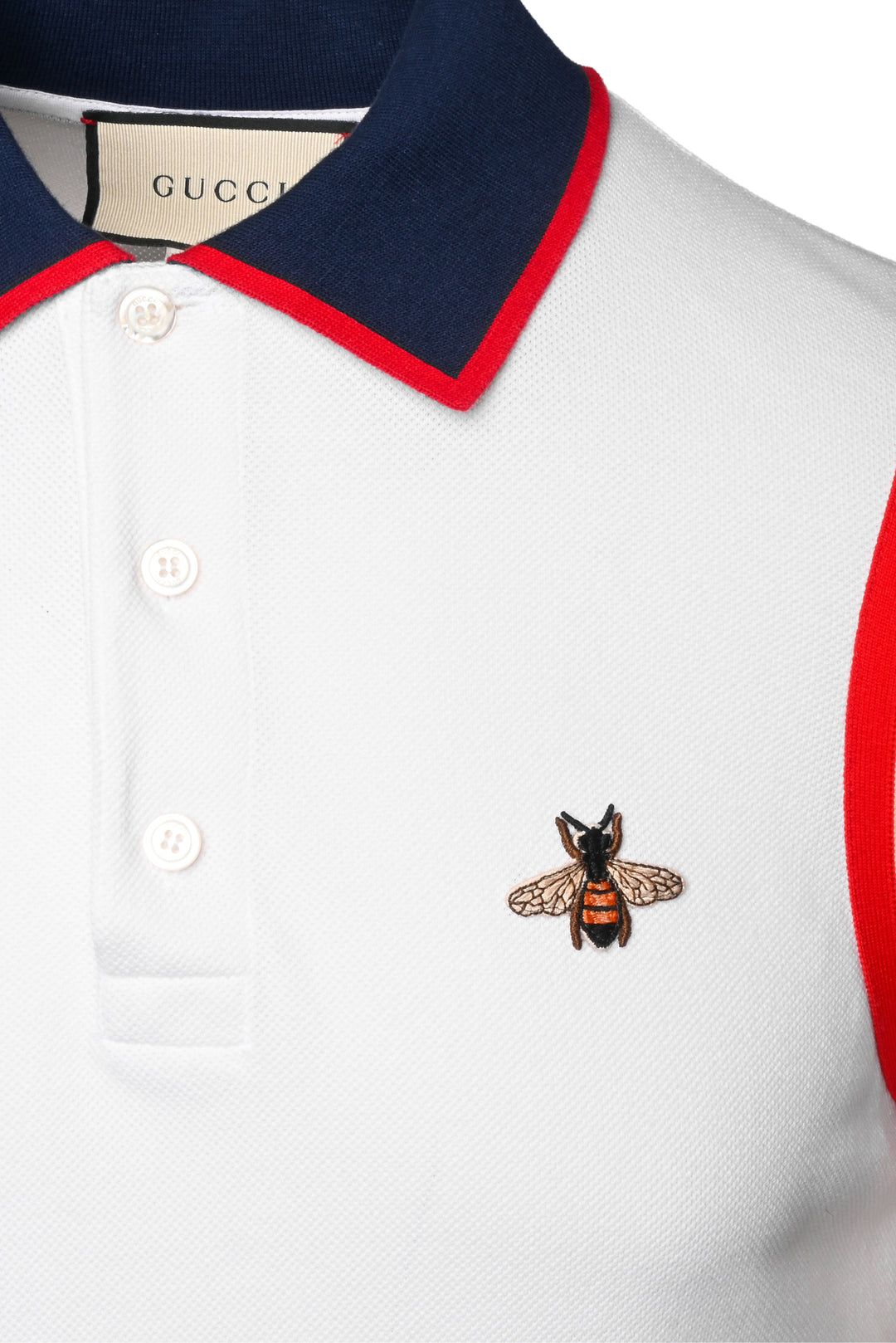 Gucci Size M Men's Bee Embroidered Polo Shirt