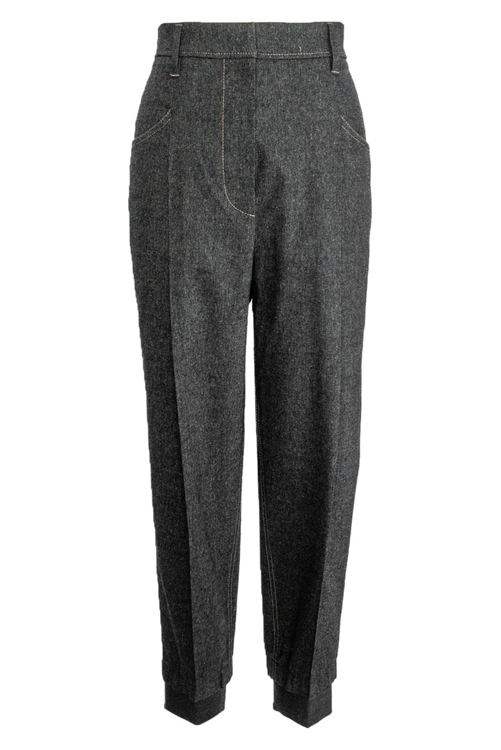 Brunello Cucinelli Size 6 Wool-Blend Jogger Pants