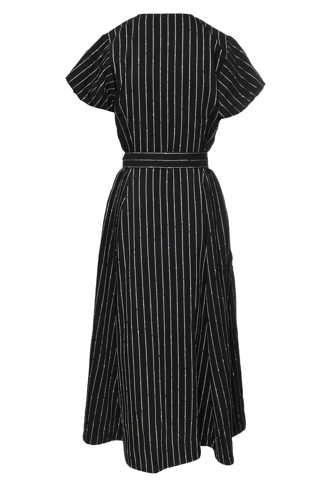 Ulla Johnson Size 8 Pinstripe Zip-Front Maxi Dress