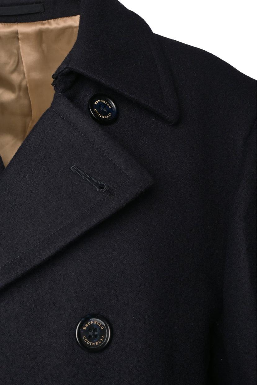 Brunello Cucinelli Size 48 Men's Double Breasted Wool Coat