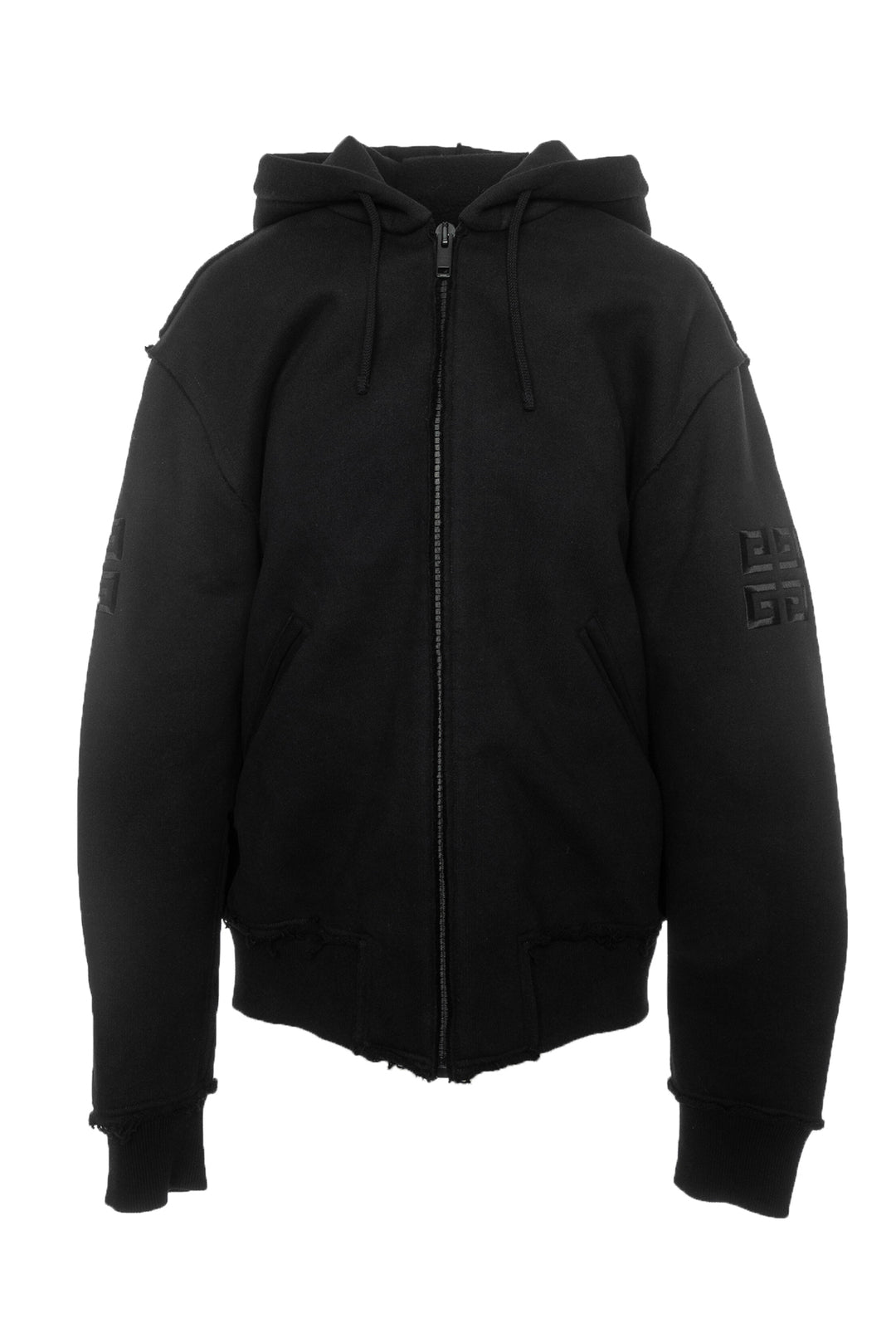 Givenchy Size L Men's Bomber Jacket w/ Leather Logo Script