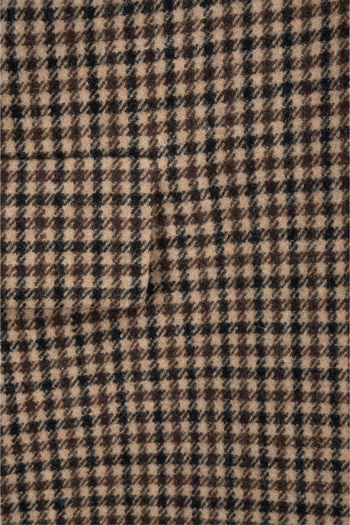 maje Size 38 Houndstooth Single Breasted Coat