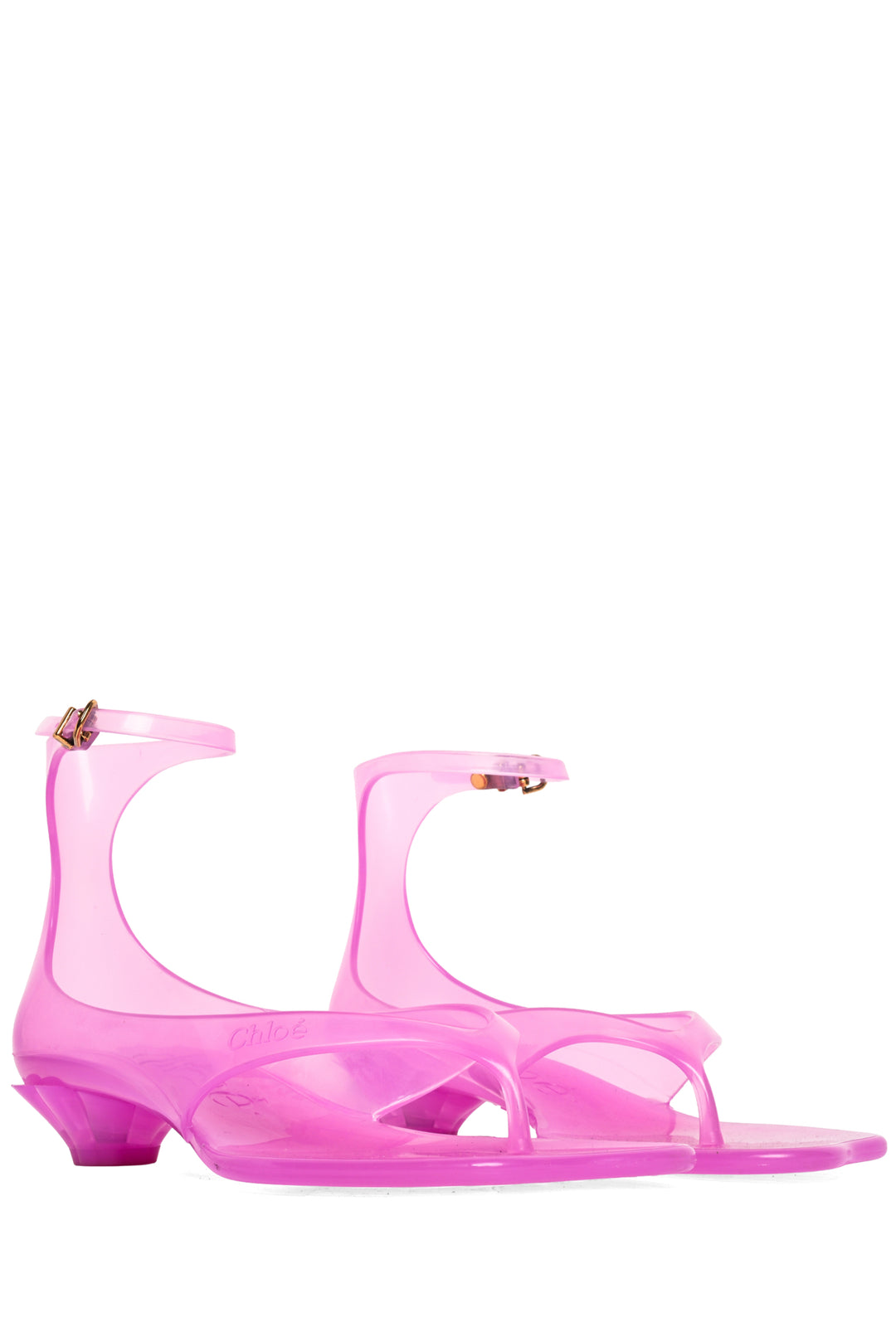 Chloe Size 37 Pink Fizz Jelly Thong Sandals