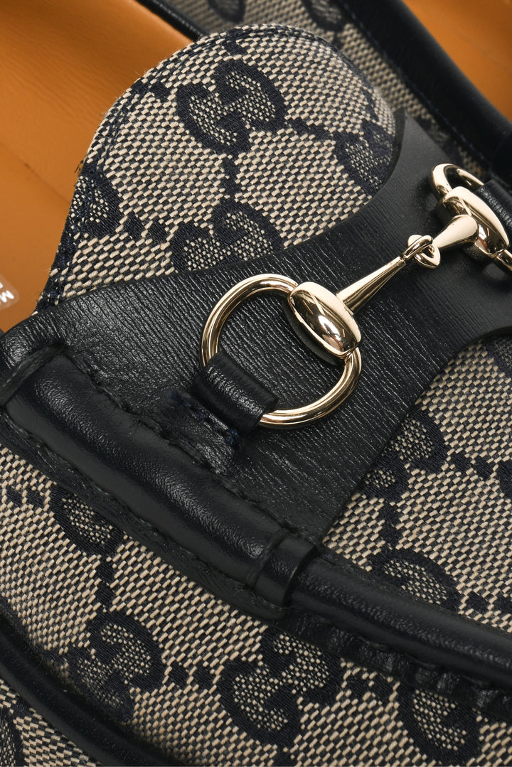 Gucci Size 37.5 Horsebit Wedge Loafers