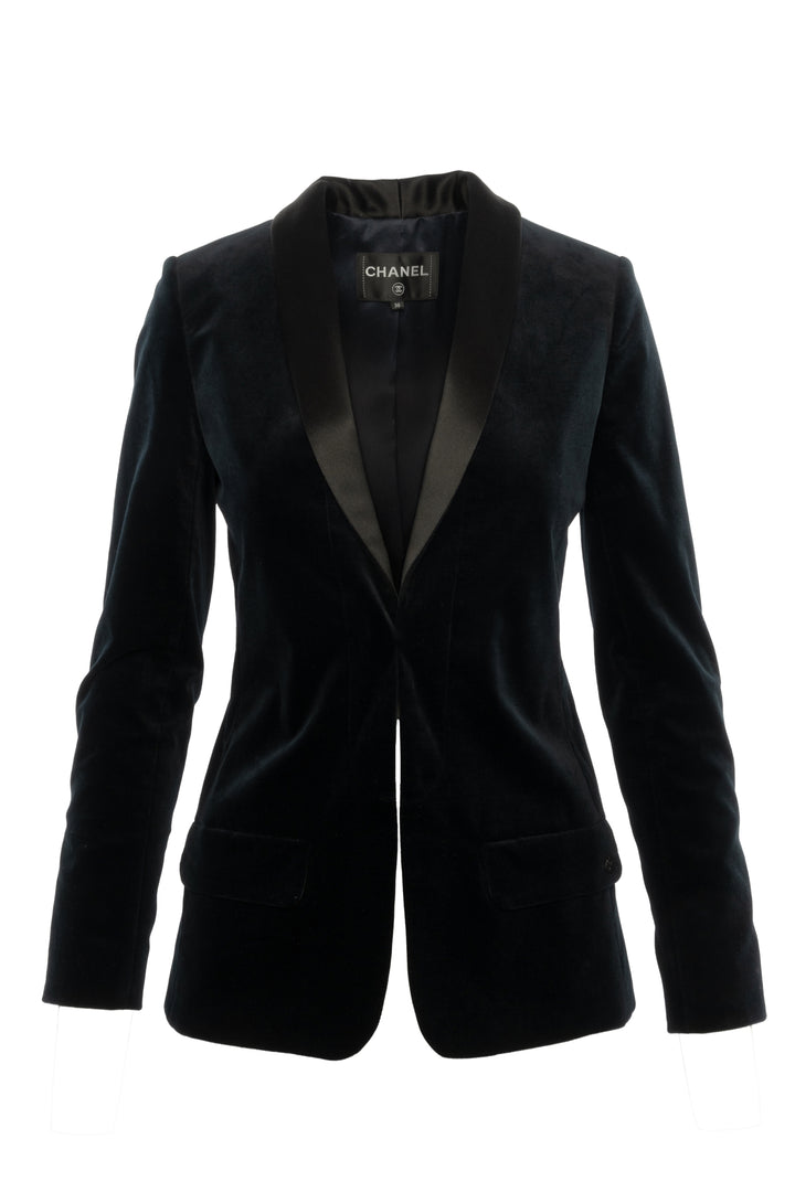 Chanel Size 36 2018 Metiers d'Art Velvet Tuxedo Blazer