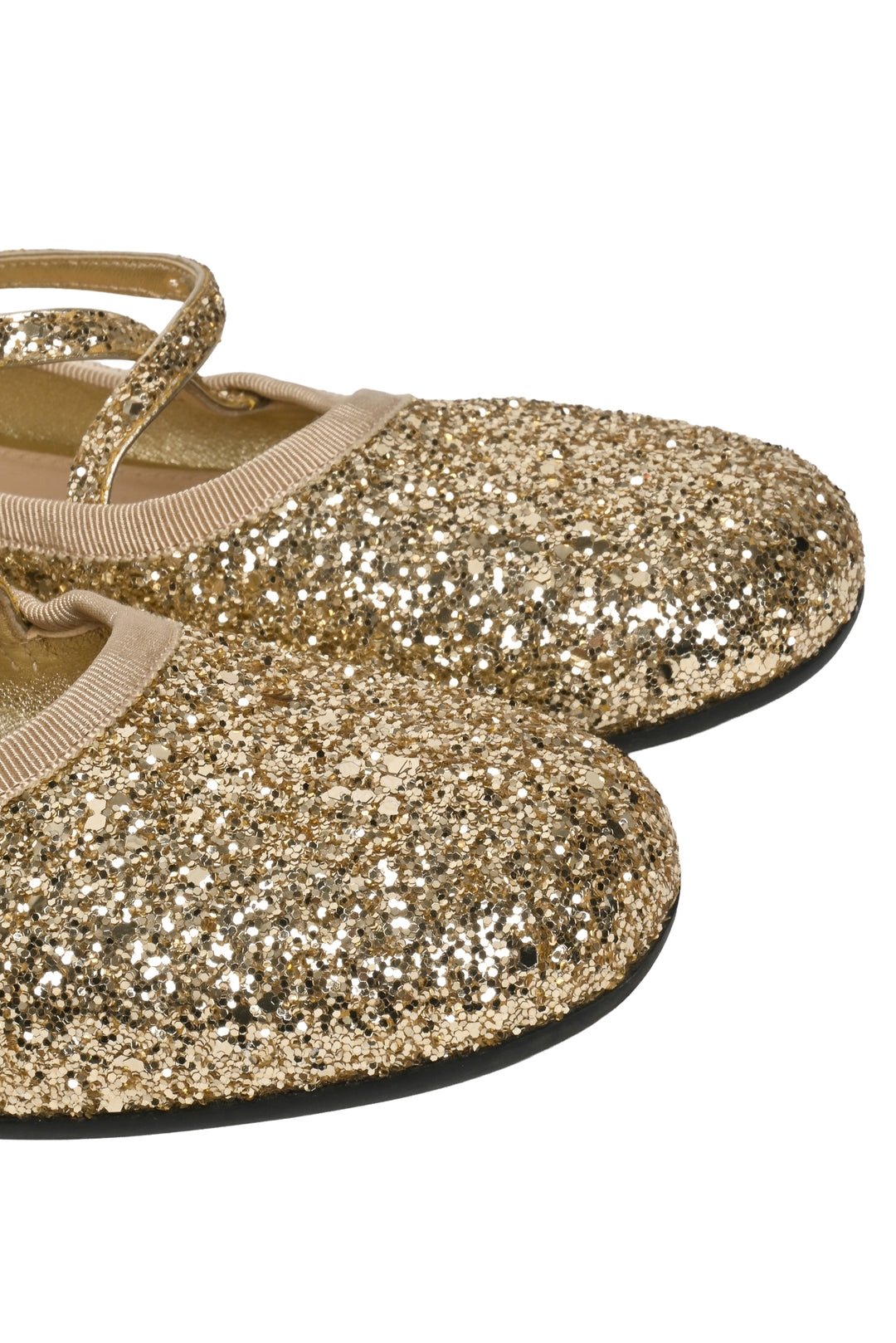 Miu Miu Size 37.5 Glittered Mary Jane Flats