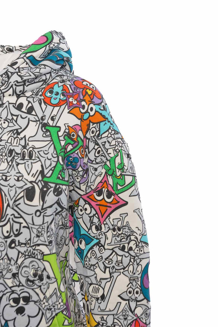 Louis Vuitton Size L SS23 Comic Graphic Print Hooded Sweatshirt