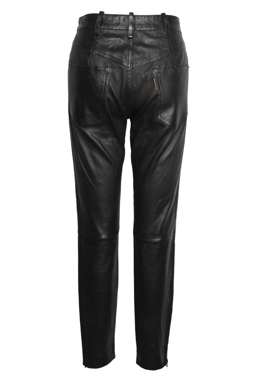 Louis Vuitton Size 38 Skinny Lambskin Leather Pants