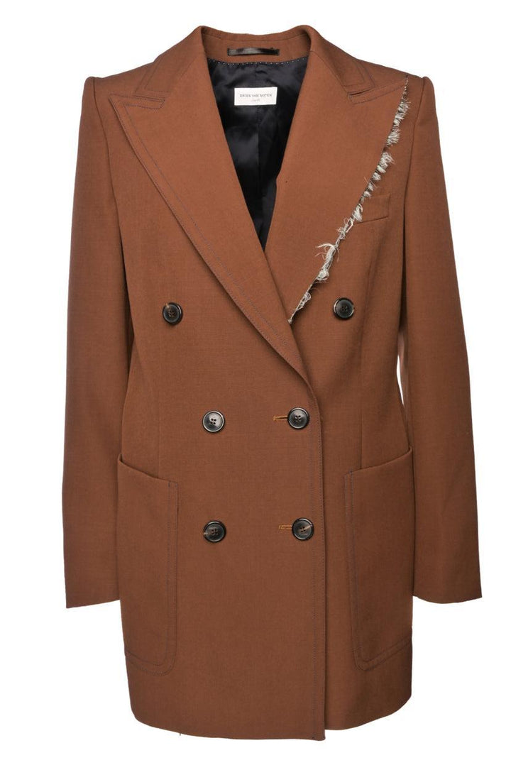 Dries Van Noten Size 40 Bylee Raw-Edge Double-Breasted Blazer