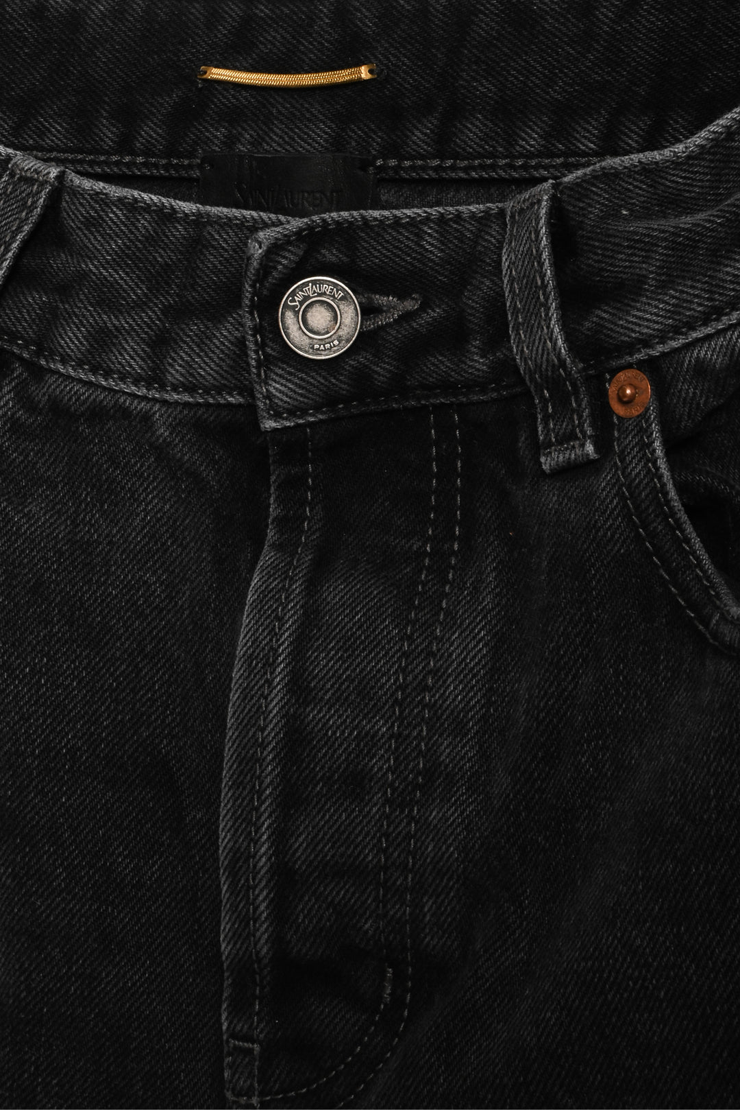 Saint Laurent Size 24 2025 Distressed Tapered Leg Jeans