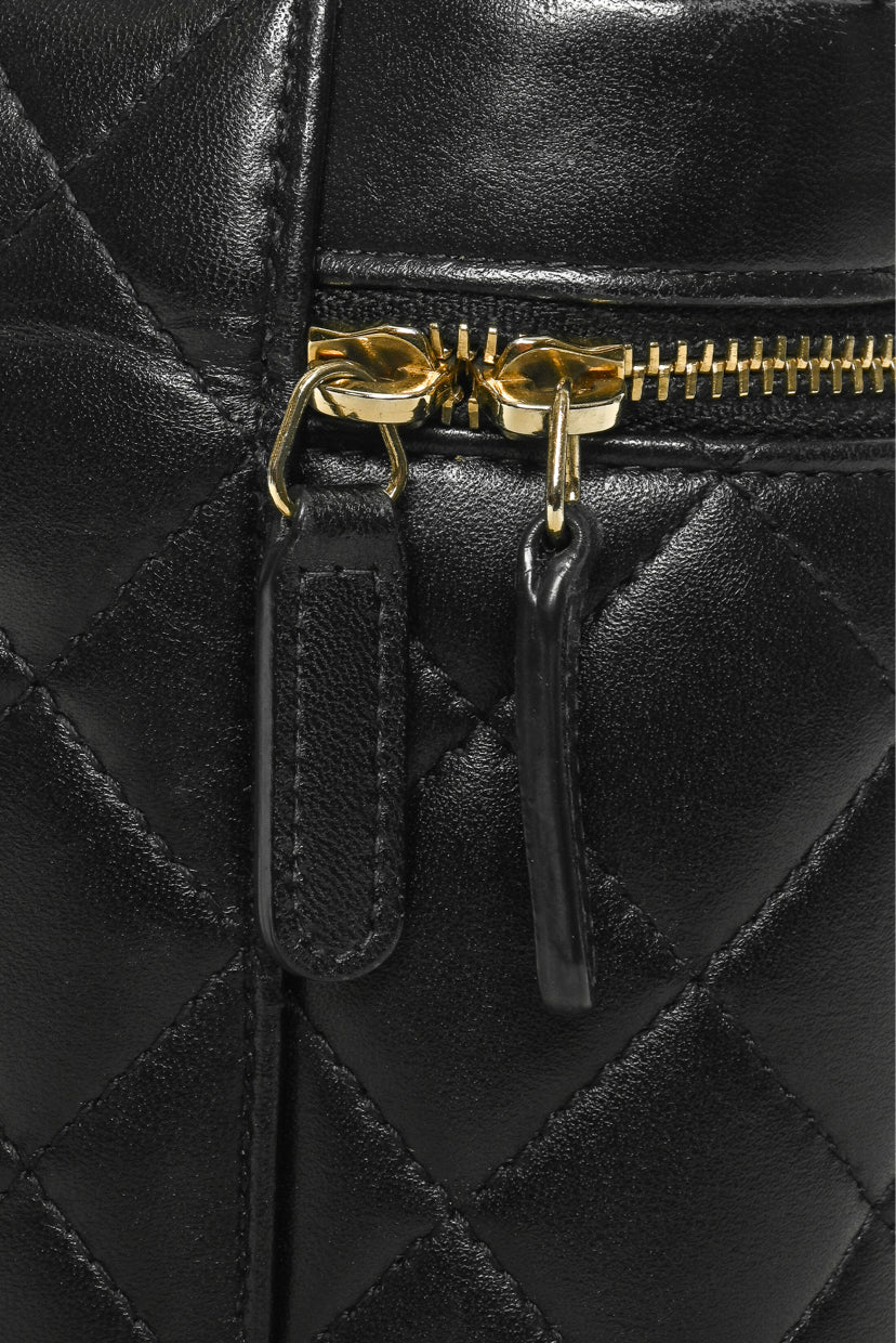 Chanel 2017-2018 Quilted Lambskin Trendy Top Handle Vanity Pouch