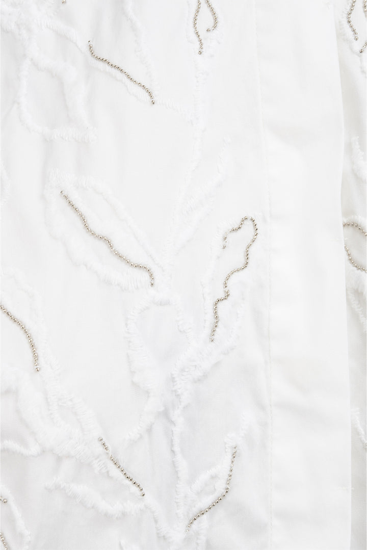 Brunello Cucinelli Size S Embroidered & Monili Blouse