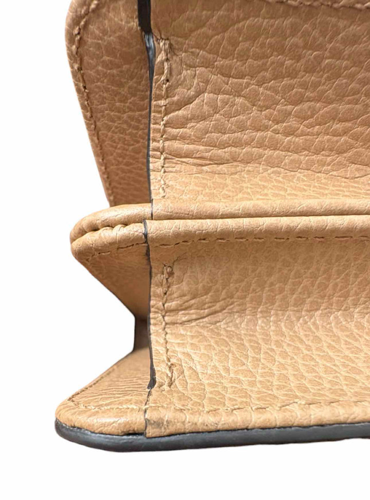 Gucci Dollar Calfskin Small Interlocking G Shoulder Bag Camelia Purse