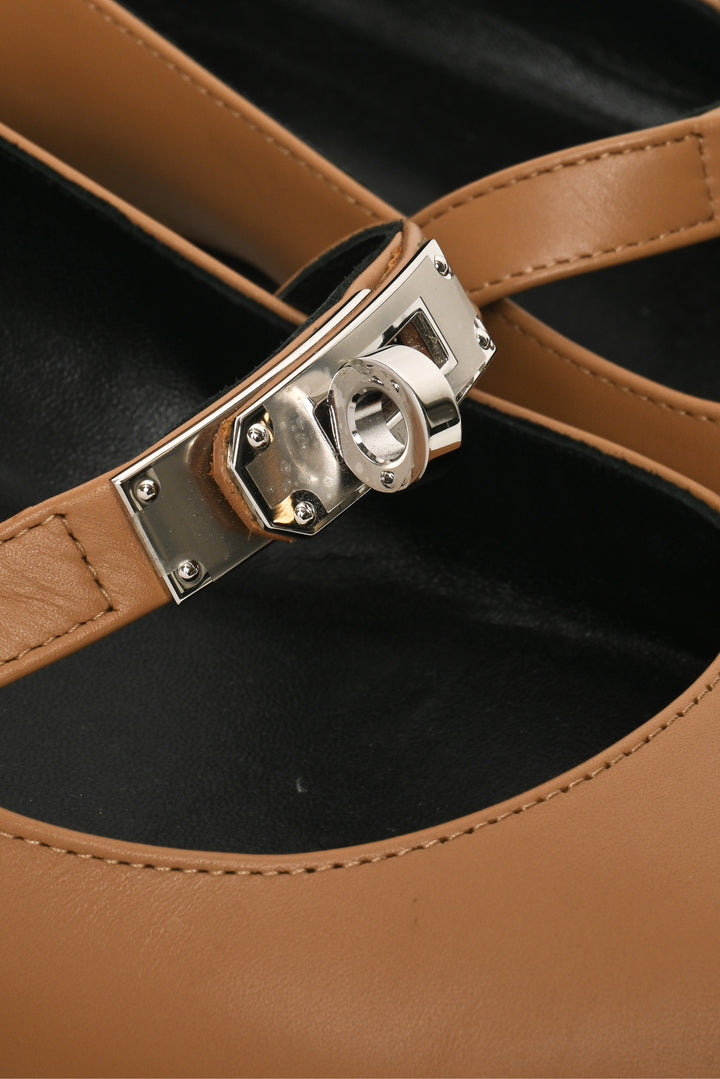 Hermes Size 38 Kelly Ballet Flats