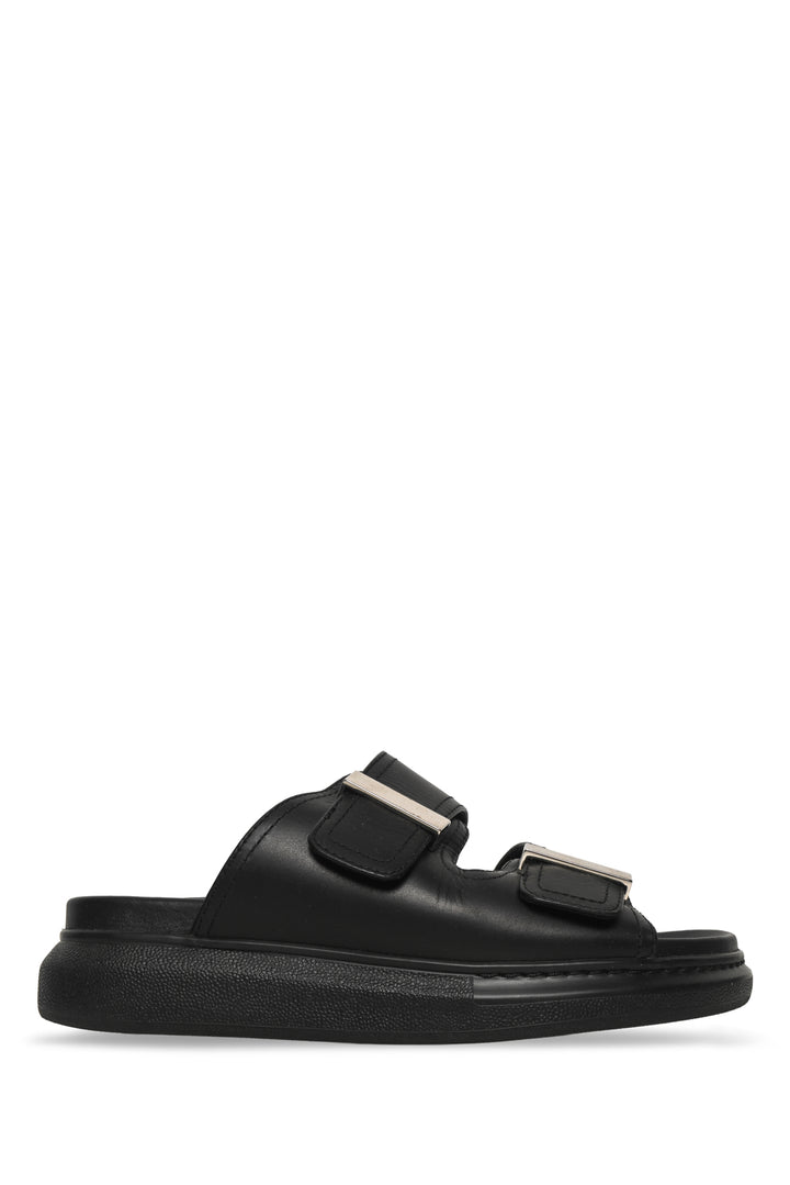 Alexander Mcqueen Size 36 Double Band Leather Slides