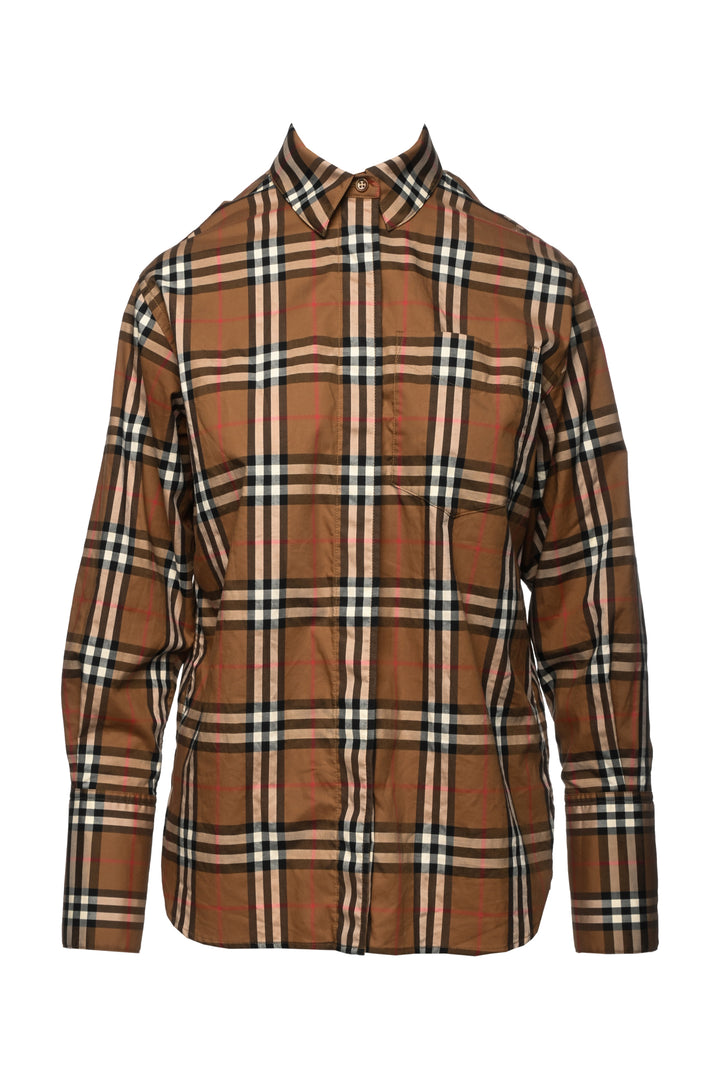 Burberry Size 2 Check Cotton Shirt