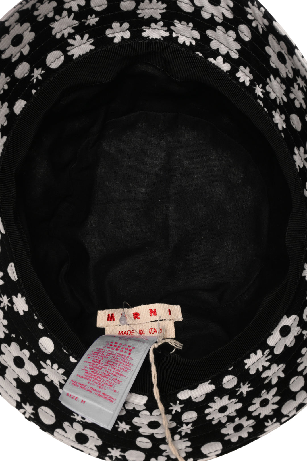 Marni Size M Floral Logo Bucket Hat