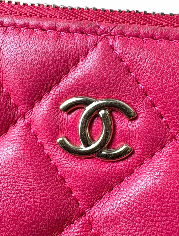 Chanel Quilted Lambskin O Case Clutch