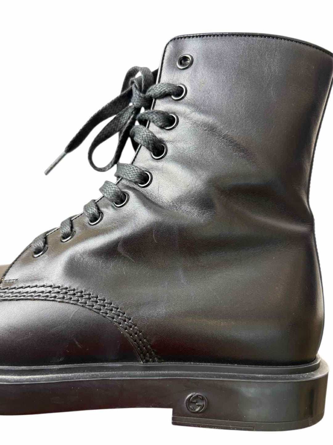 Gucci Size 6 Leather Combat Ankle Boots