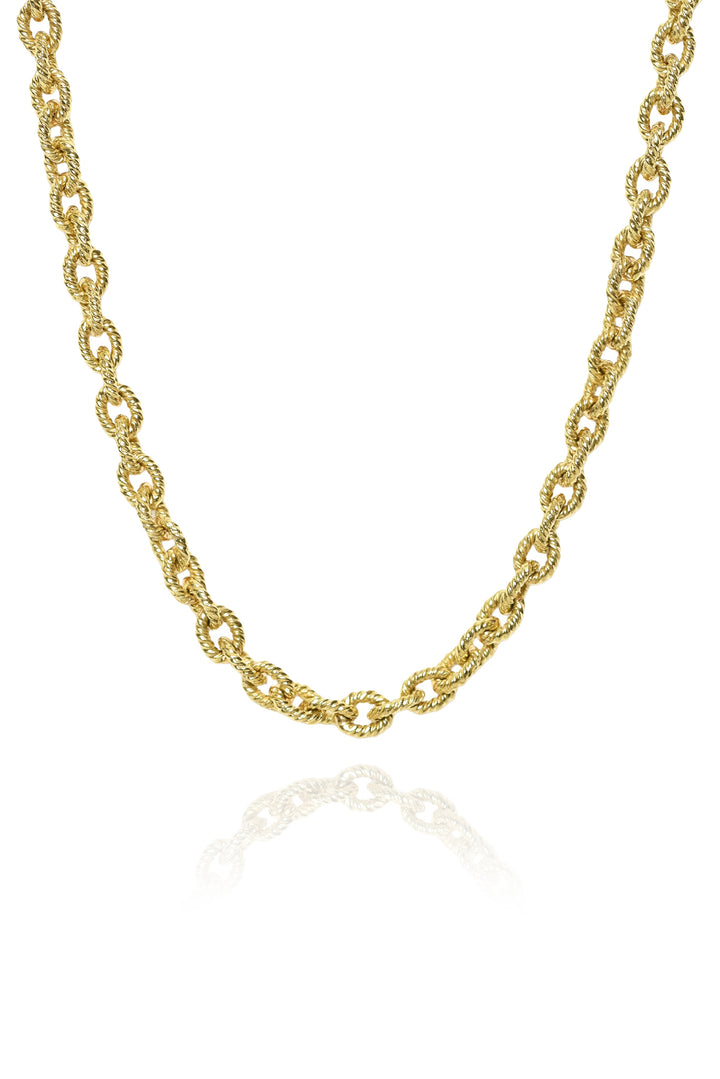 18k Yellow Gold Medium Gauge Chain Necklace