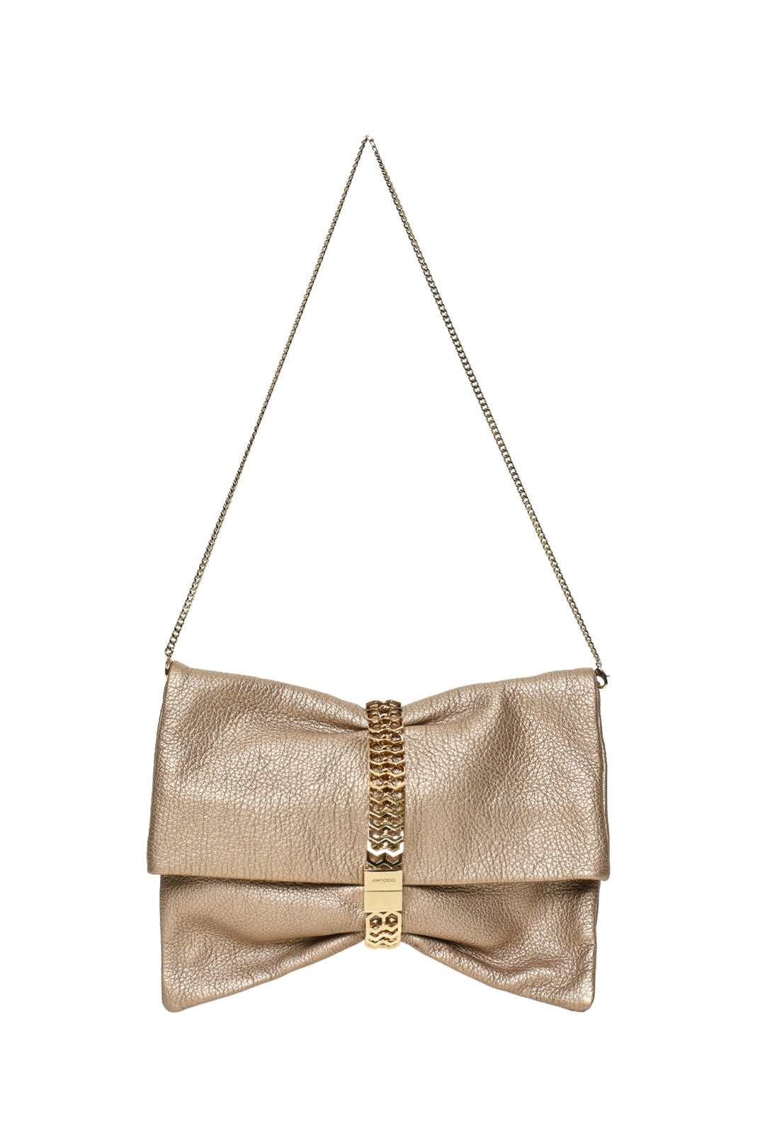 Jimmy Choo Chandra Metallic Leather Clutch