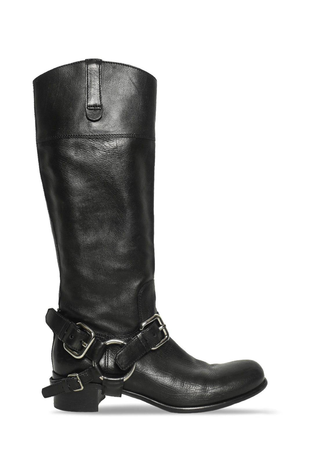 Miu Miu Size 41 Leather Harness Riding Boots