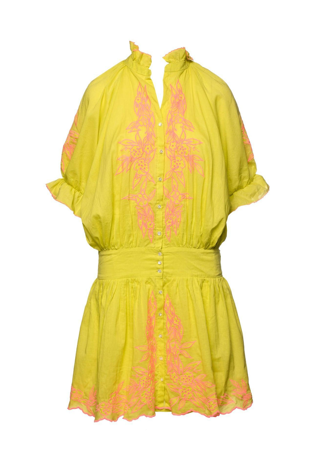 Juliet Dunn Size 3 Embroidered Blouson Dress