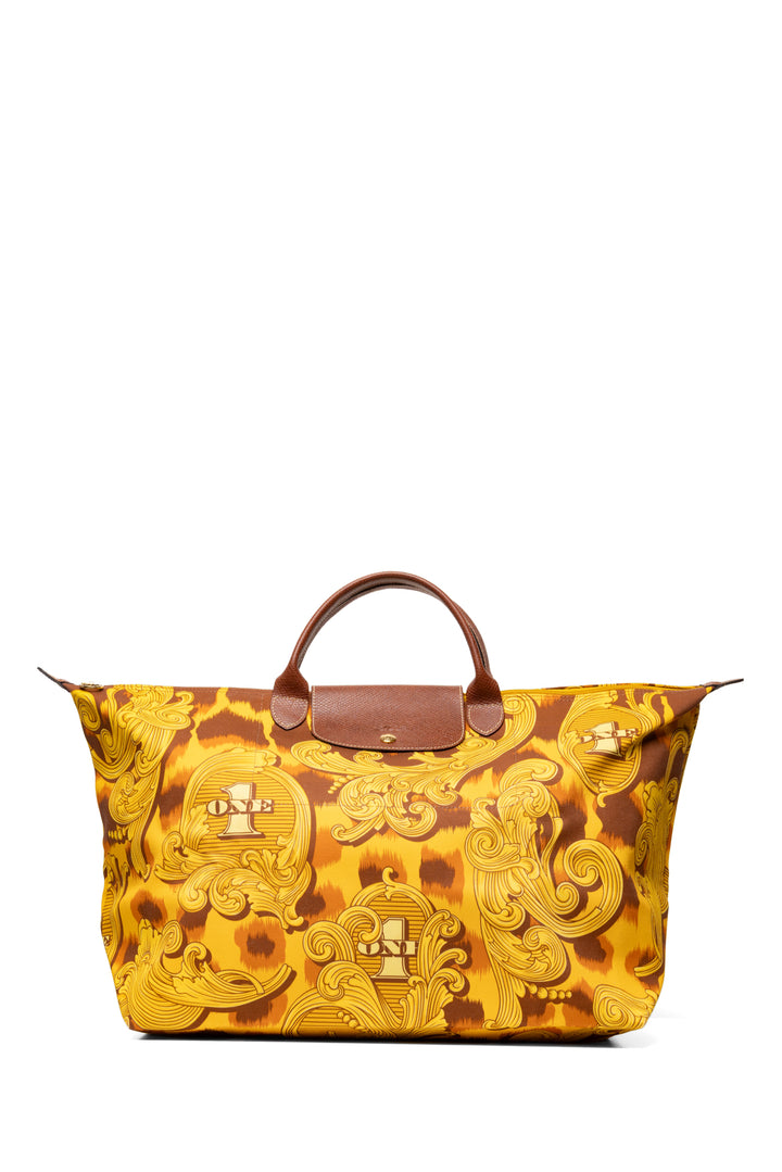 Longchamp x Jeremy Scott S/S 2012 Le Pliage Leopard Flourish Travel Bag Tote