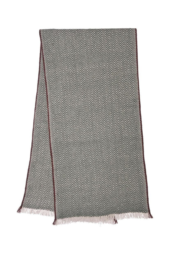 Loro Piana Herringbone Cashmere Fringed Scarf