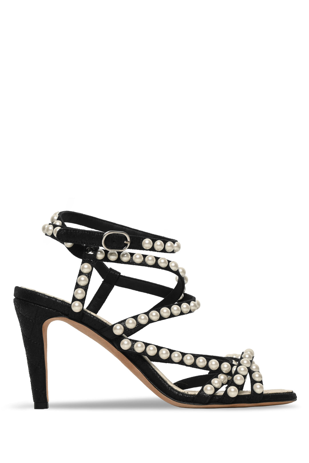 Chanel Size 37 Faux Pearl Strappy Sandals