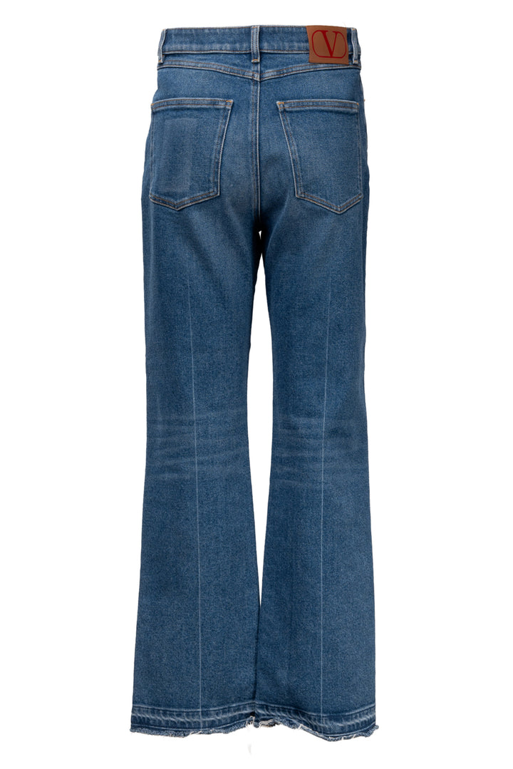 Valentino Size 28 Frayed Hem Flared Jeans