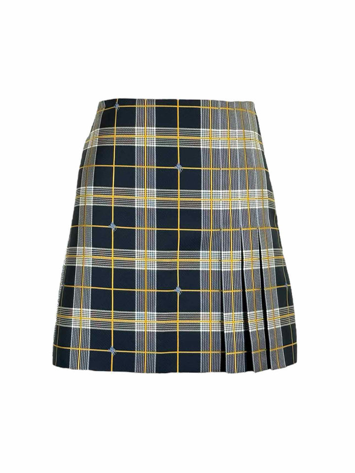 Burberry Size 0 Plaid Pleated Mini Skirt