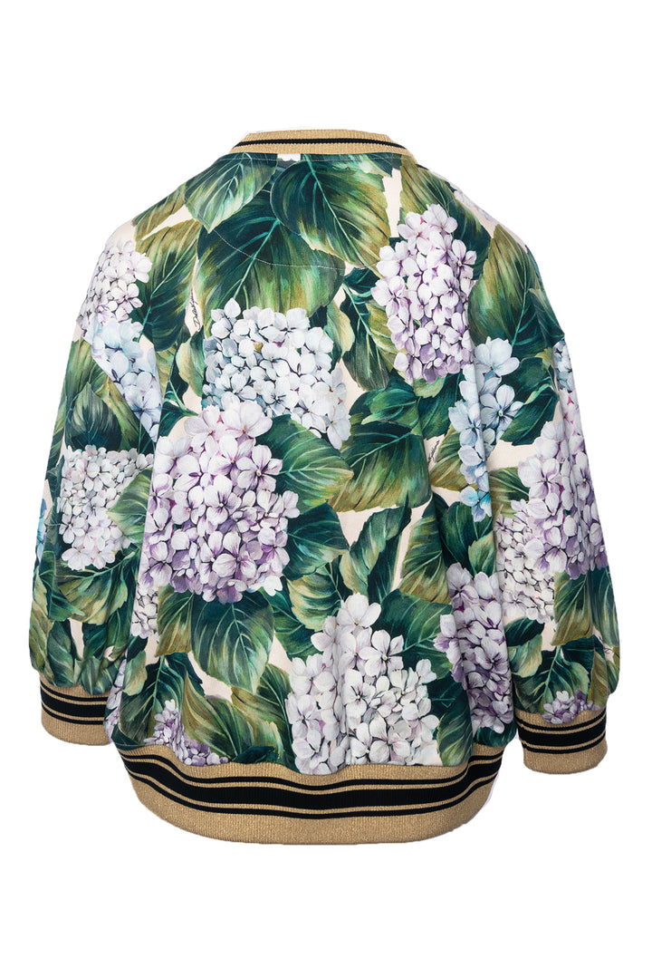 Dolce & Gabbana Size 46 Hydrangea Printed Sweatshirt