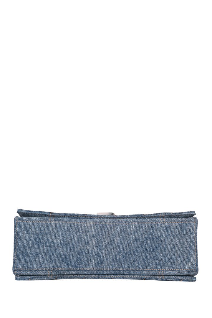 Balenciaga Crush Medium Denim Shoulder Bag