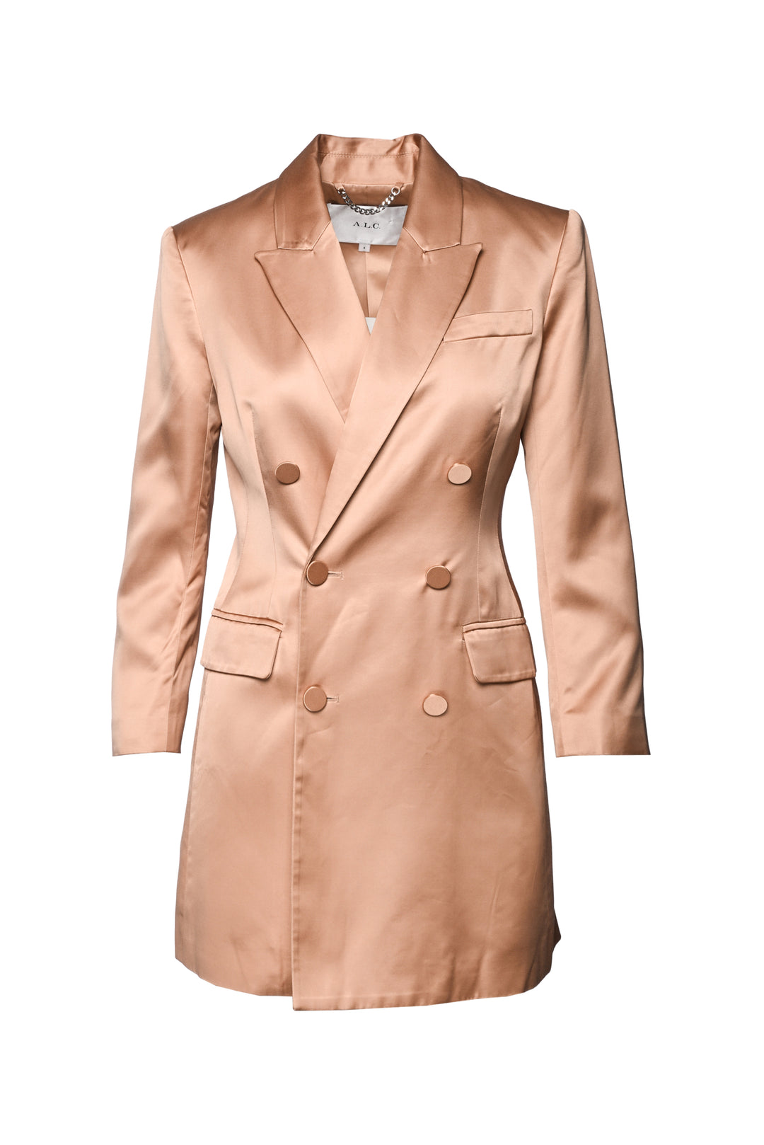 ALC Size 4 Dakota Double-Breasted Satin Blazer