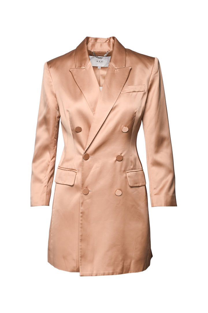 ALC Size 4 Dakota Double-Breasted Satin Blazer