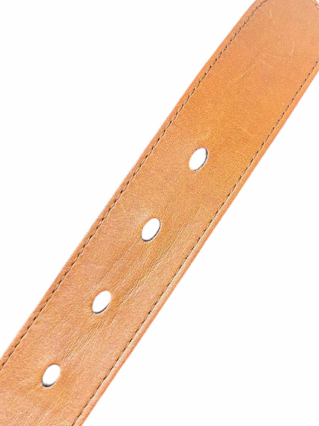 Burberry Size 40 Canvas & Leather Plaid Belt