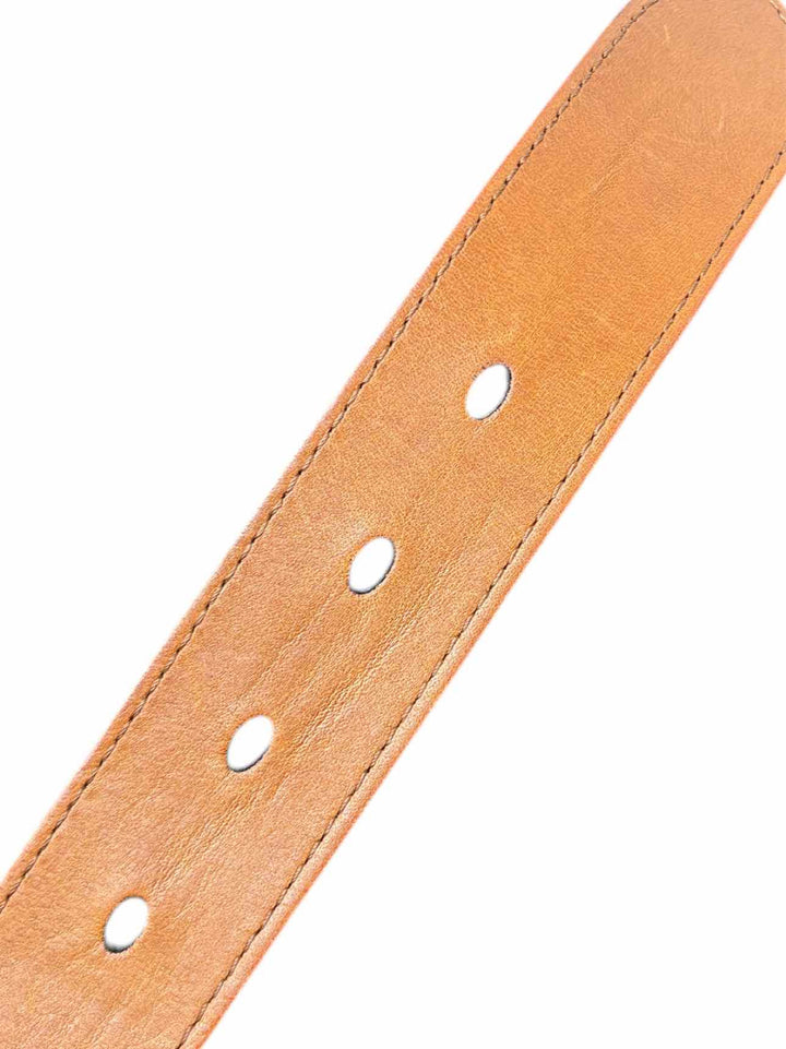 Burberry Size 40 Canvas & Leather Plaid Belt