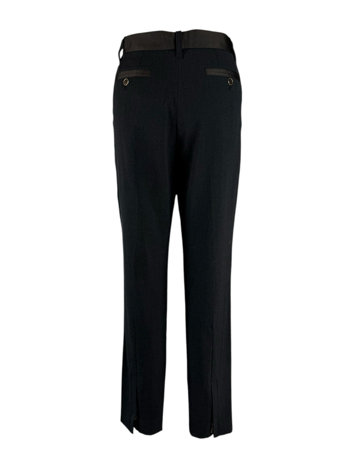 Dolce & Gabbana Size 42 Two Tone Pleated Wool & Silk Blend Pants