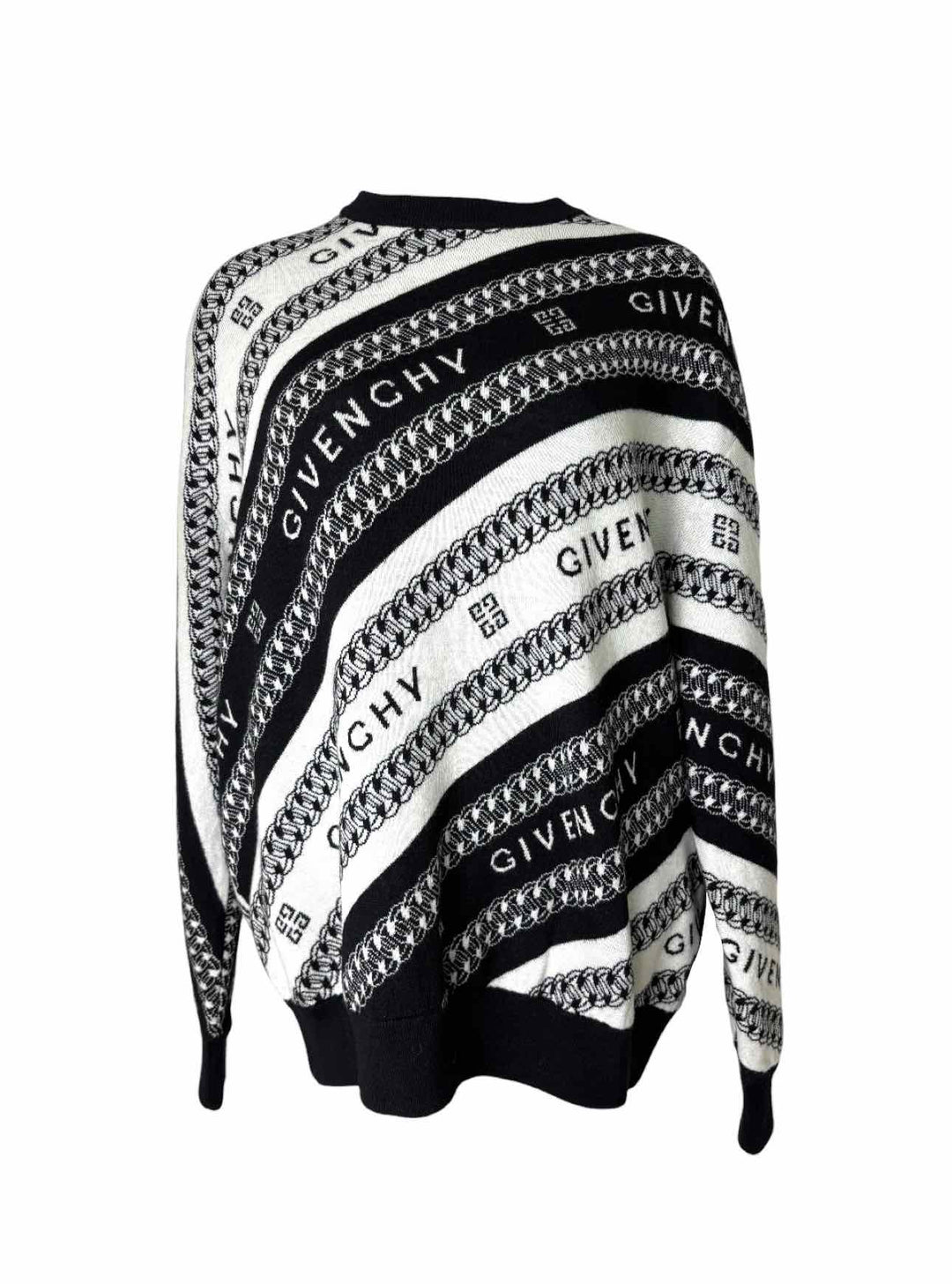 Givenchy Size XS Chain Logo Wool Sweater