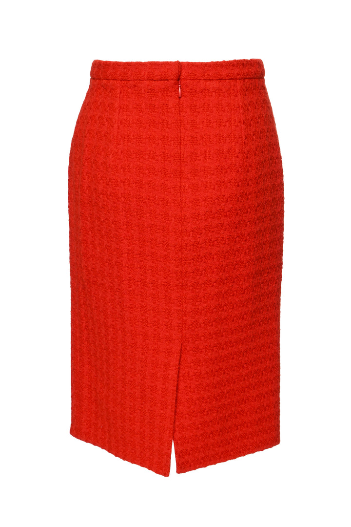 Chanel Size 38 Tweed Knee Length Pencil Skirt