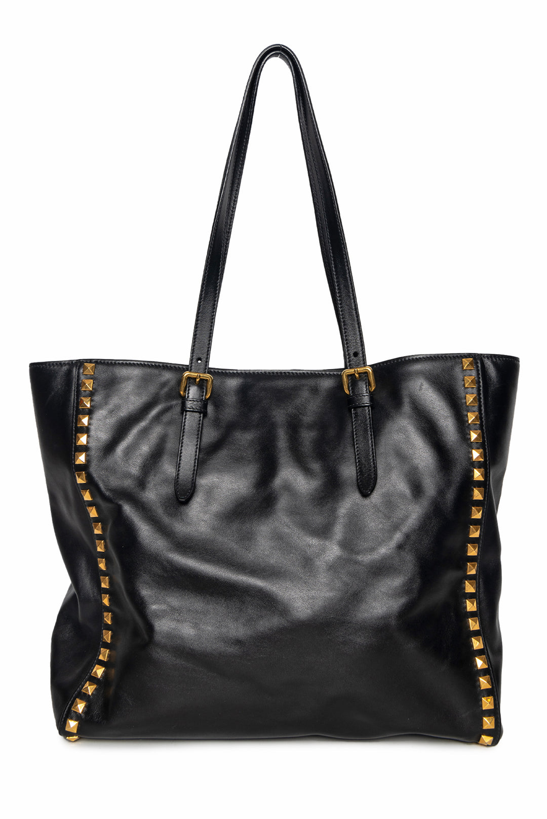 Miu Miu Soft Calf Leather Studded Tote