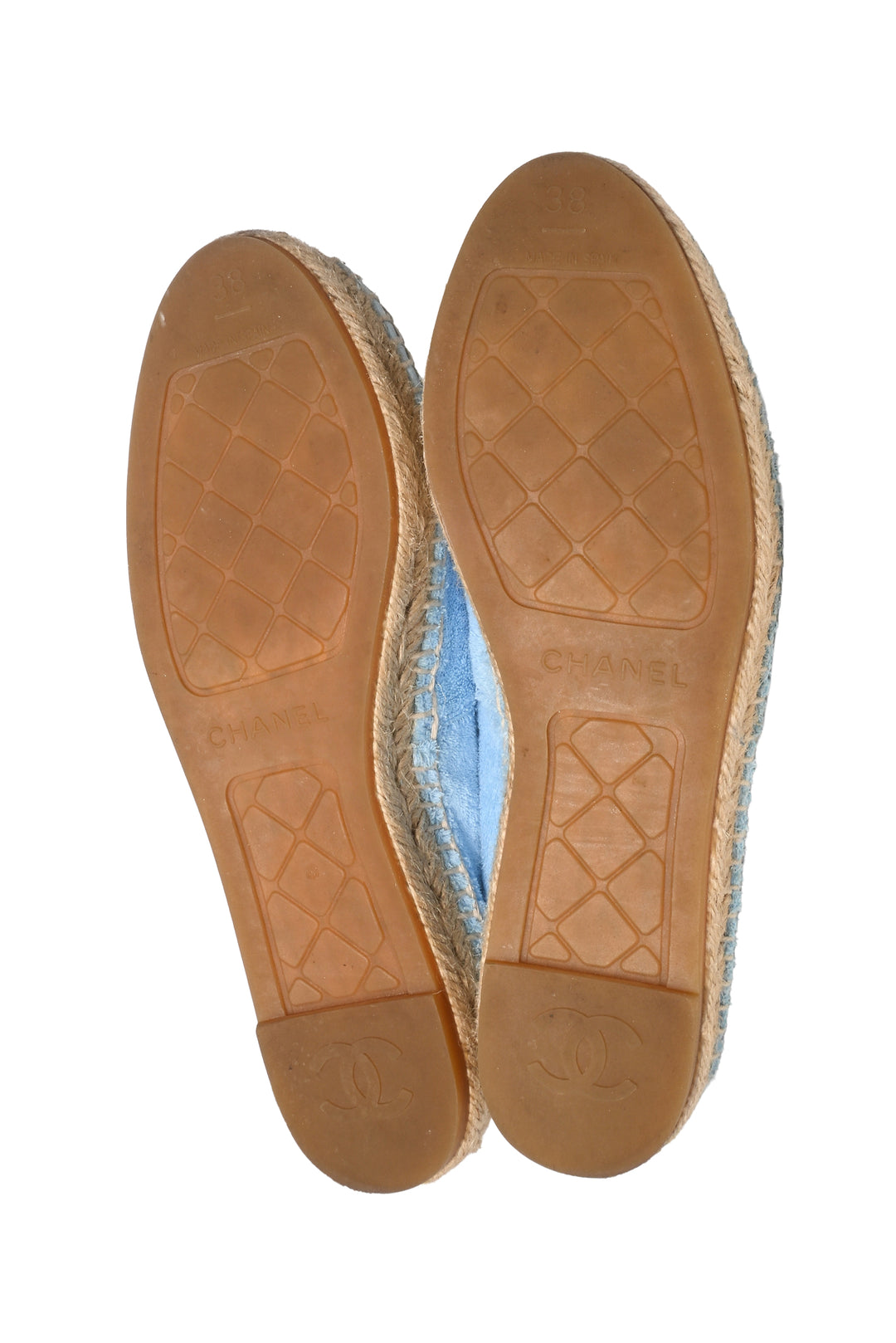 Chanel Size 38 Terry Cloth CC Espadrilles
