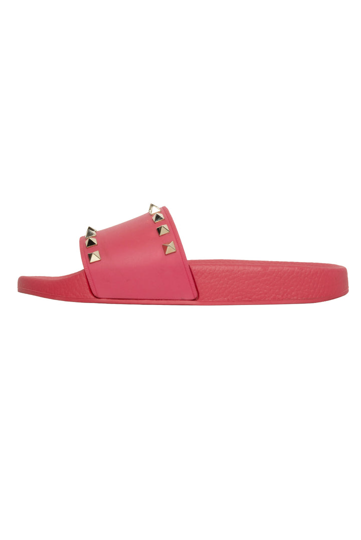 Valentino Size 37 Rockstud Pool Slide Sandals
