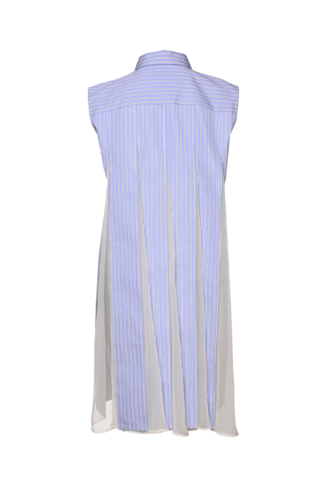 Sacai Size 4 Sleeveless Shirt Striped Dress