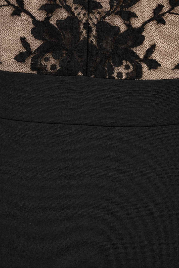 Alexander Mcqueen Size 6 2018 Open Back Lace & Wool Crepe Dress