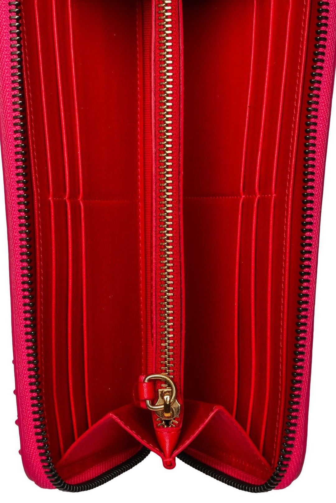 Christian Louboutin Leather Panettone Spike Zip-Around Wallet