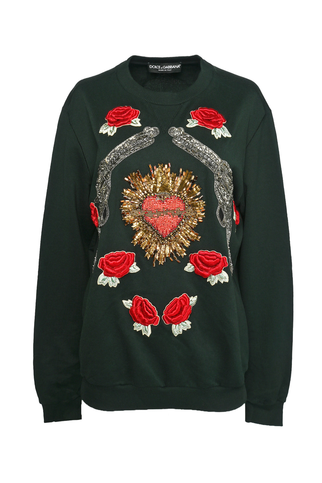 Dolce & Gabbana Size 48 Sacred Heart Embellished Sweatshirt