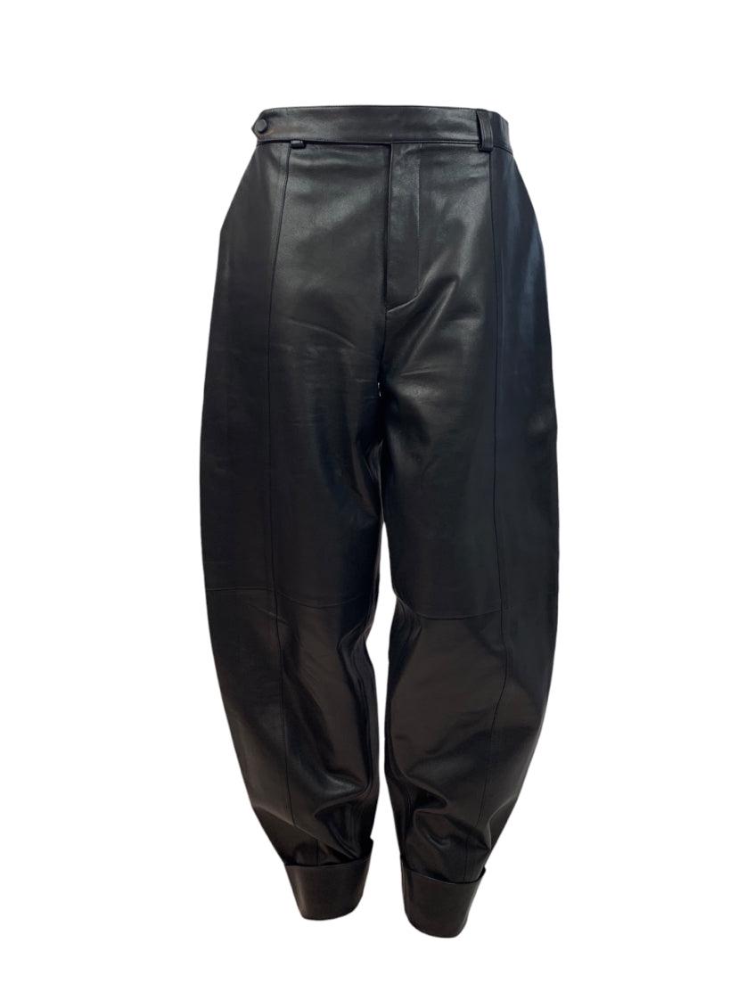 Aeron Size 42 Lambskin Wide Leg Pants